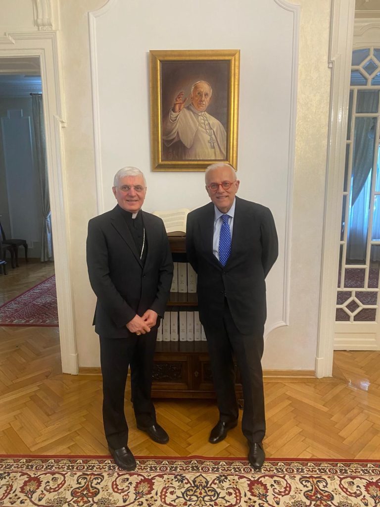 Visit Of The Ambassador Amoruso To The Apostolic Nunciature Embassy   In Apertura 768x1024 